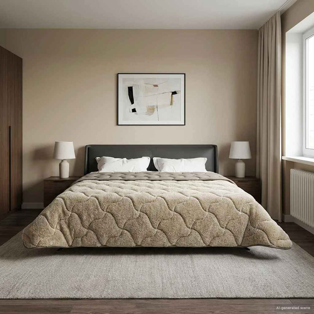 Zomer Dekbed Gekwilt Lichtgrijs 220 x 260 cm image 1