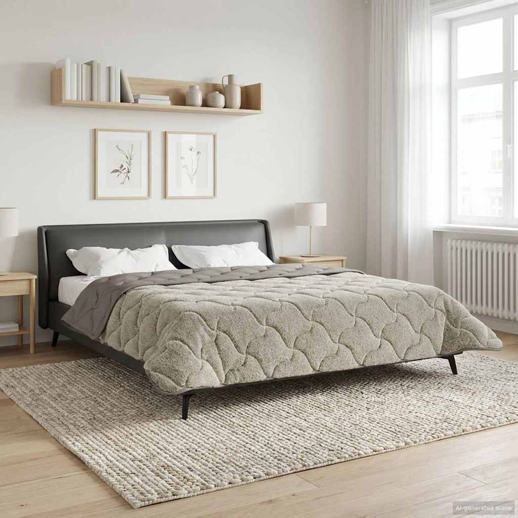 Zomer Dekbed Gekwilt Lichtgrijs 240 x 260 cm image 4