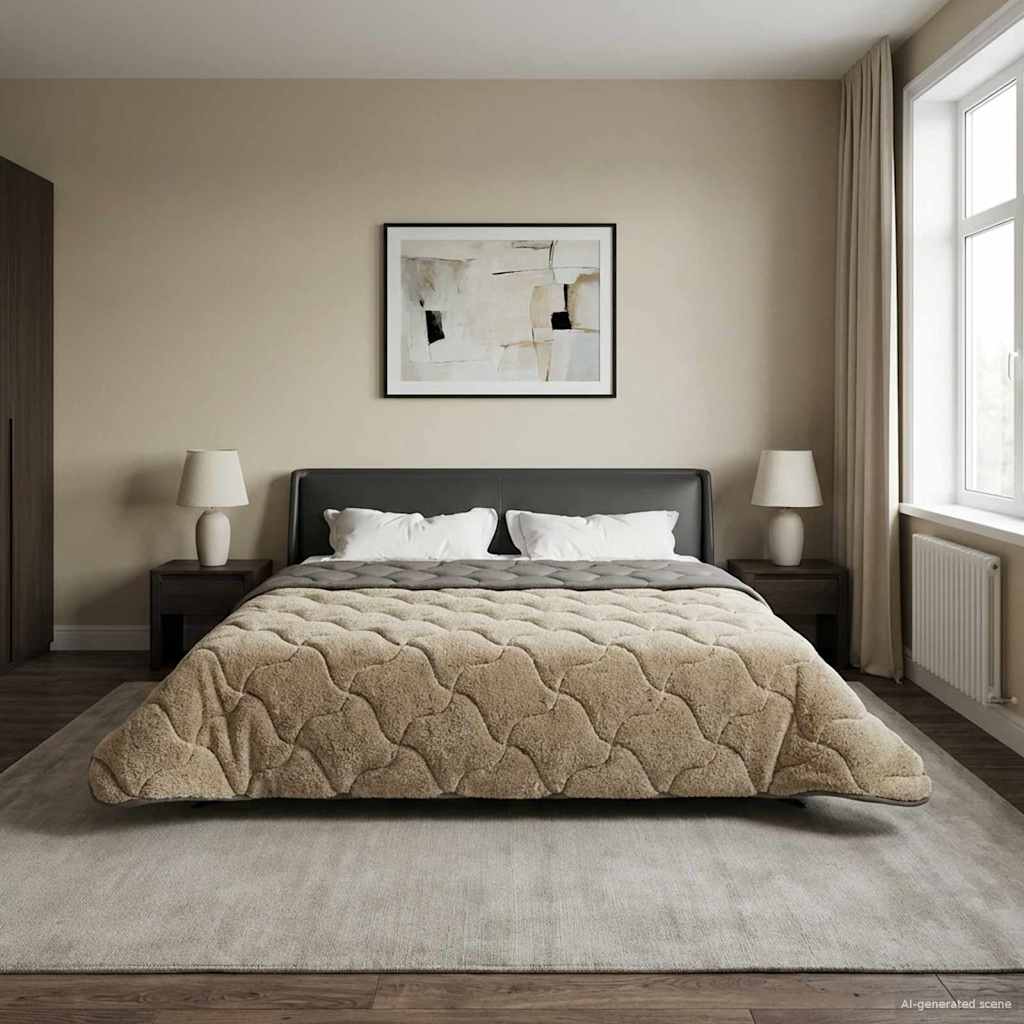 Zomer Dekbed Gekwilt Lichtgrijs 240 x 260 cm image 1