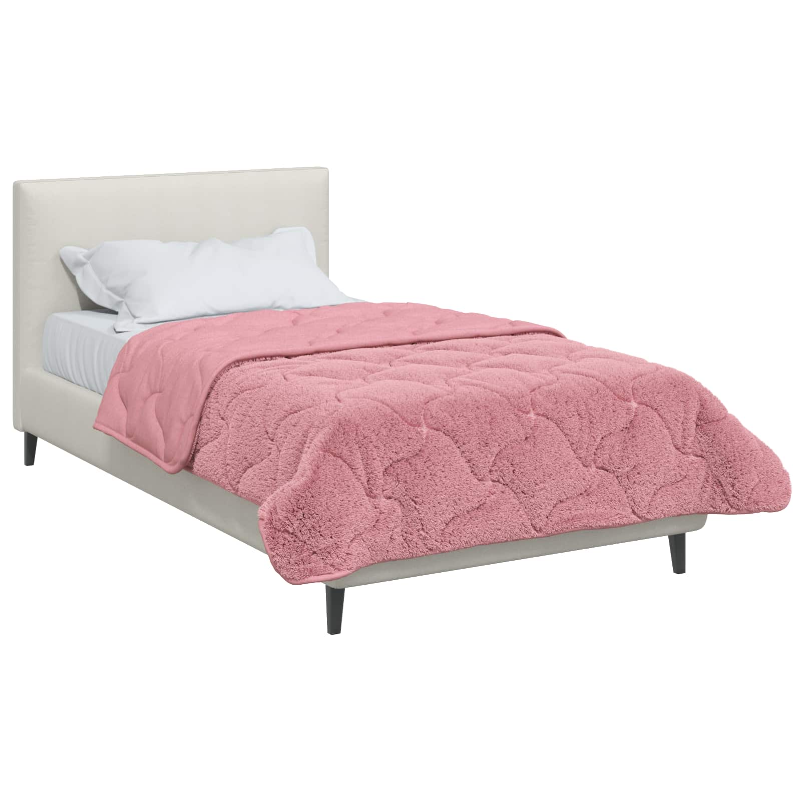 Zomer Dekbed Roze 140 x 220 cm Microfiber en Teddy fleece image 3