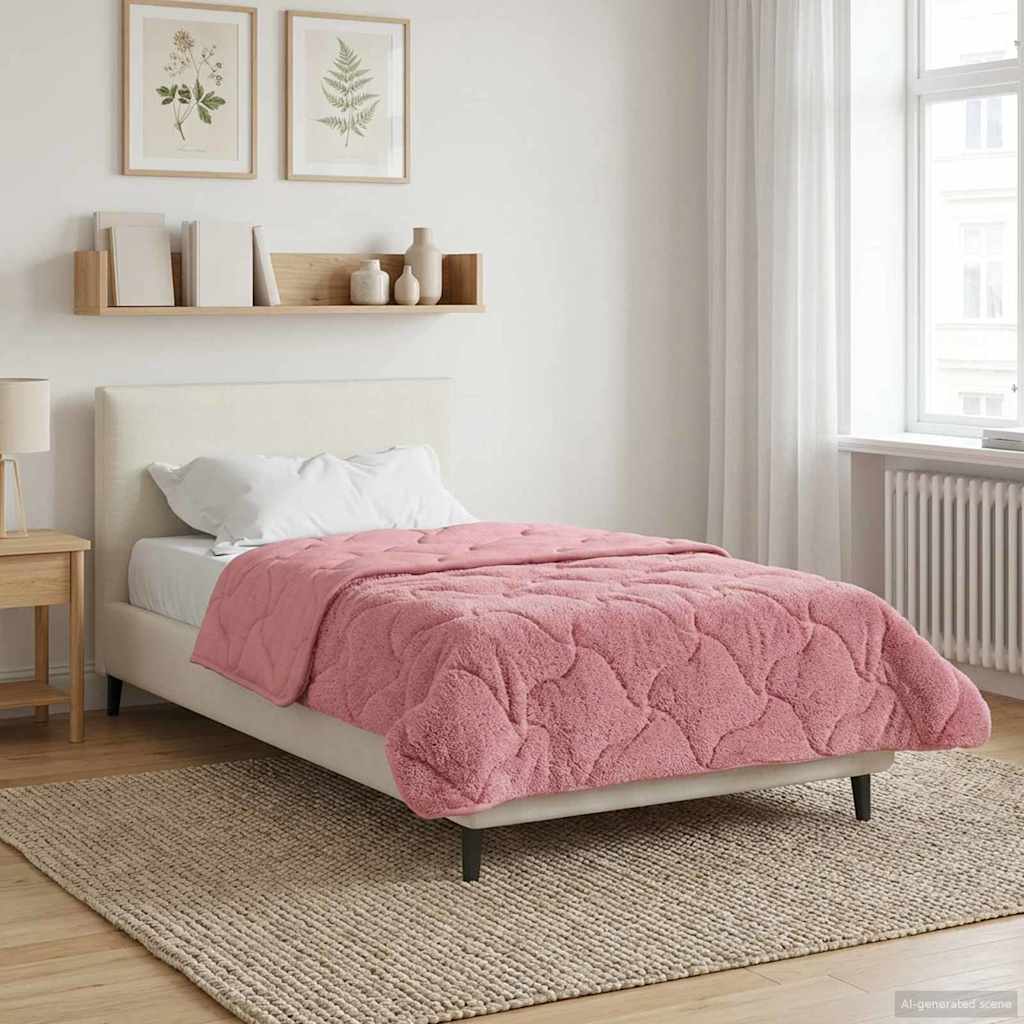 Zomer Dekbed Roze 155 x 220 cm Microfiber en Teddy fleece image 4