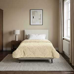 Poletna odeja krema 155 x 200 cm Mikrofibra in Teddy flis