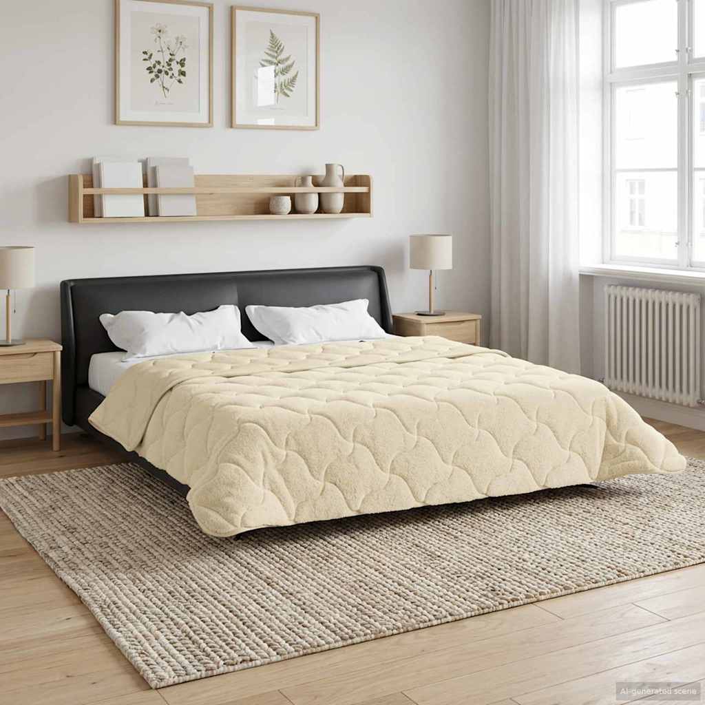 Zomer Dekbed Crème 200 x 240 cm Microfiber en Teddy fleece image 4