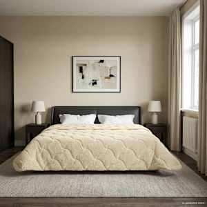 Poletna odeja krema 200 x 240 cm Mikrofibra in Teddy flis