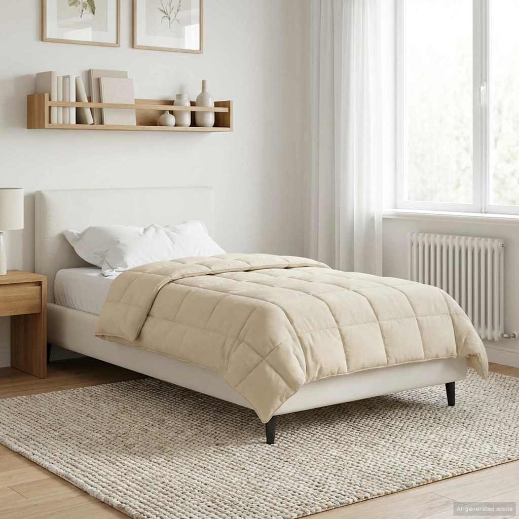 Zomer Dekbed Crème 140 x 220 cm Microfiber en Teddy fleece image 4