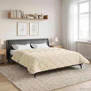 Poletna odeja krema 220 x 260 cm Mikrofibra in Teddy flis