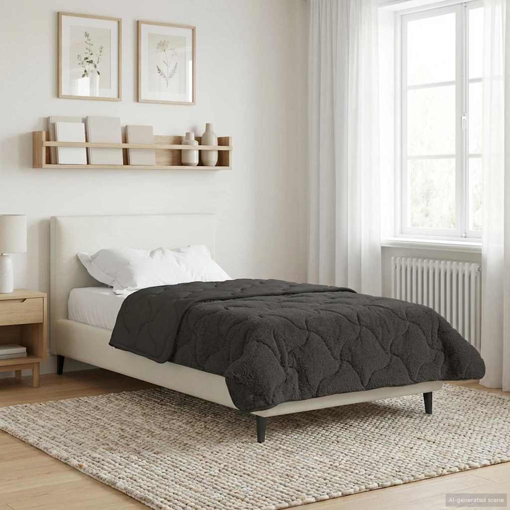 Vol jaar dekbed Gekwilt Antraciet 135 x 200 cm image 4