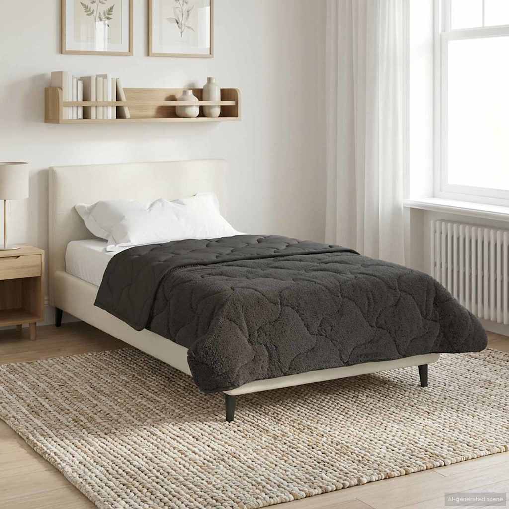 Vol jaar dekbed Gekwilt Antraciet 135 x 200 cm image 1