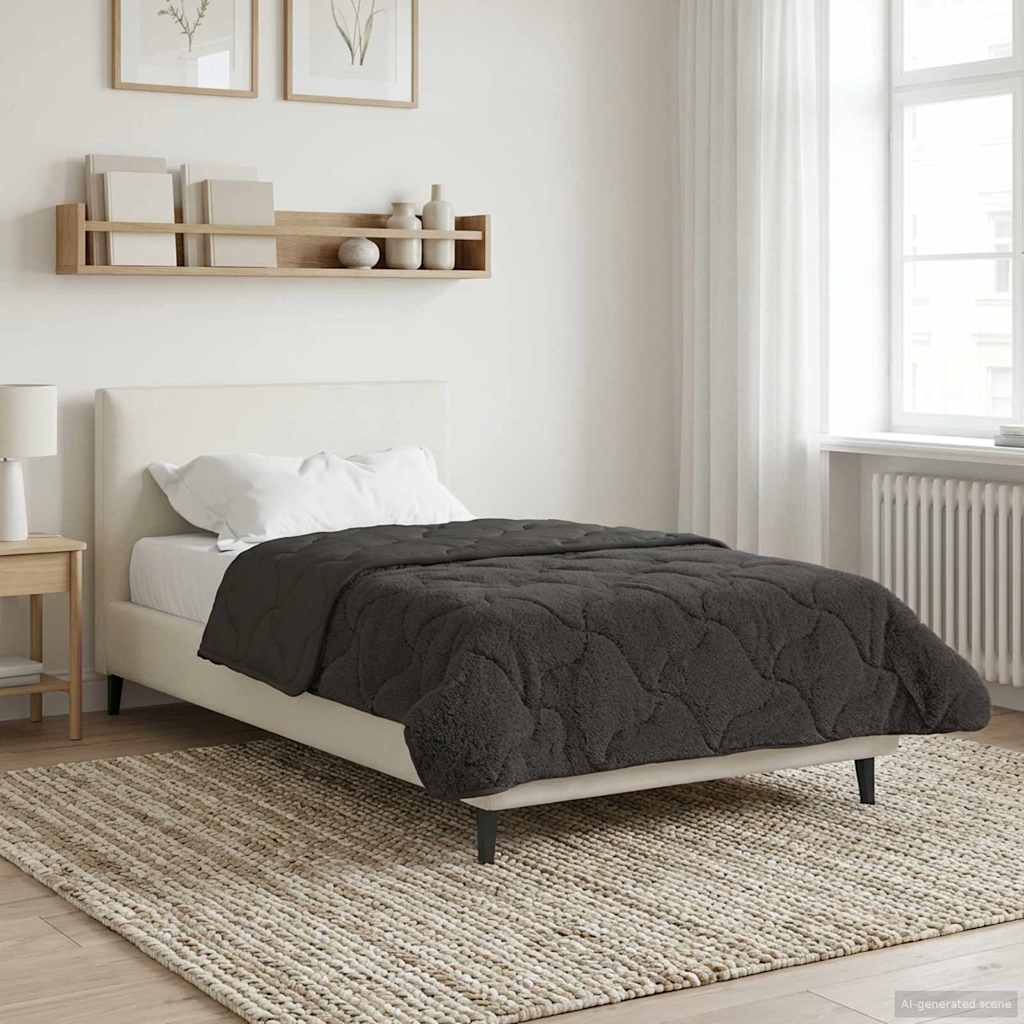 Vol jaar dekbed Gekwilt Antraciet 140 x 220 cm image 4