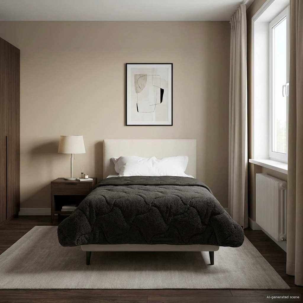 Vol jaar dekbed Gekwilt Antraciet 155 x 220 cm image 4