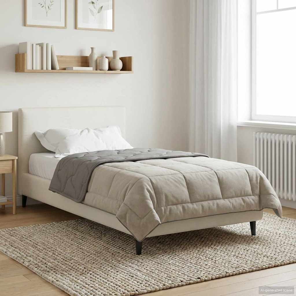 Vol jaar dekbed Gekwilt Lichtgrijs 135 x 200 cm image 1