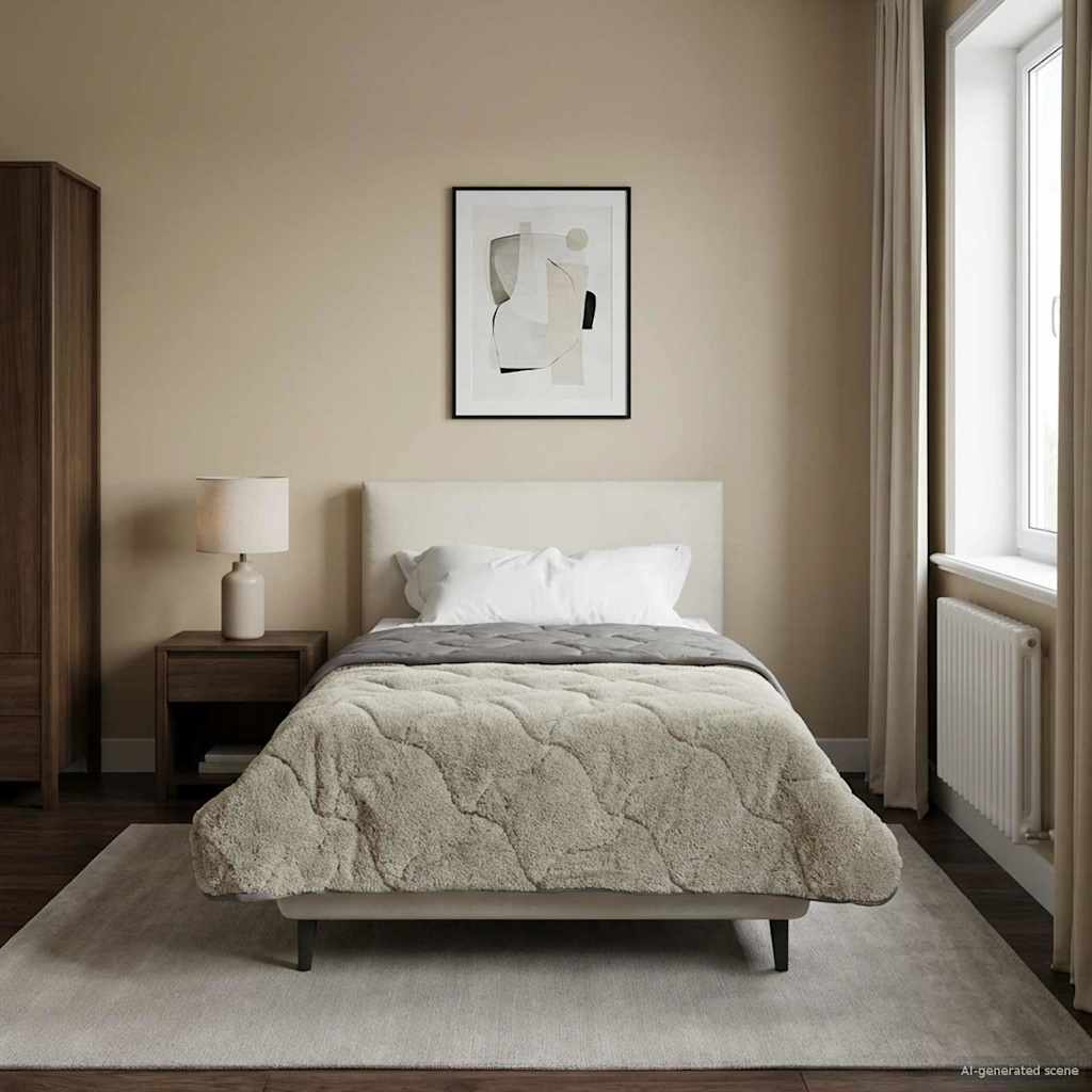 Vol jaar dekbed Gekwilt Lichtgrijs 135 x 200 cm image 4