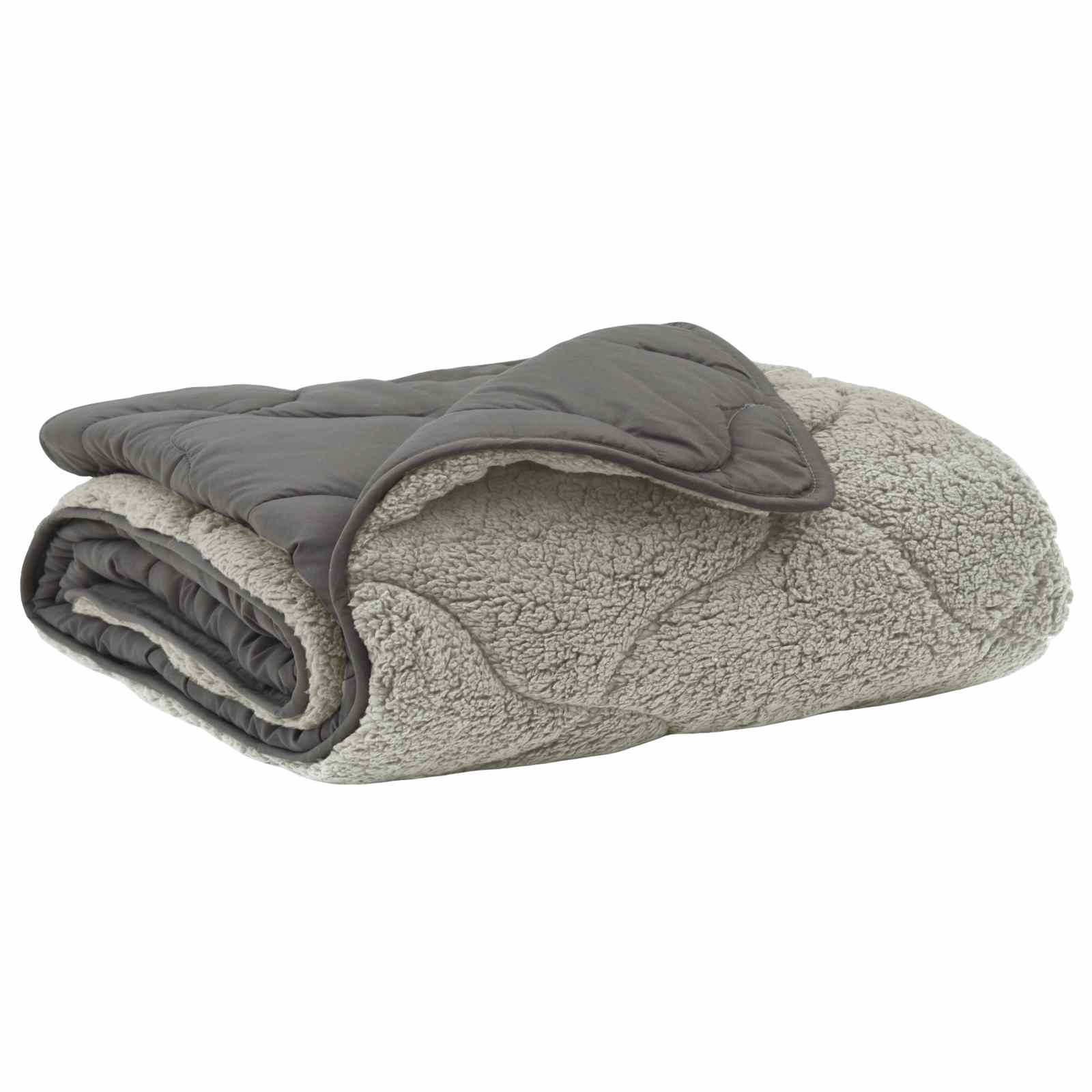 Thumbnail - vidaXL Ganzjahresbettdecke Gepolstert Hellgrau 140 x 220 cm