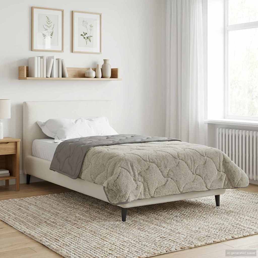 Vol jaar dekbed Gekwilt Lichtgrijs 155 x 220 cm image 1