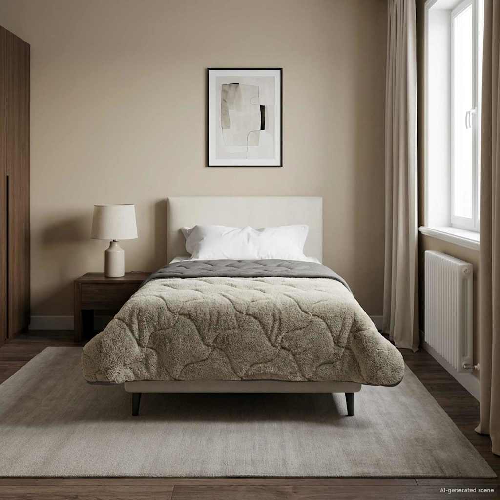 Vol jaar dekbed Gekwilt Lichtgrijs 155 x 220 cm image 5