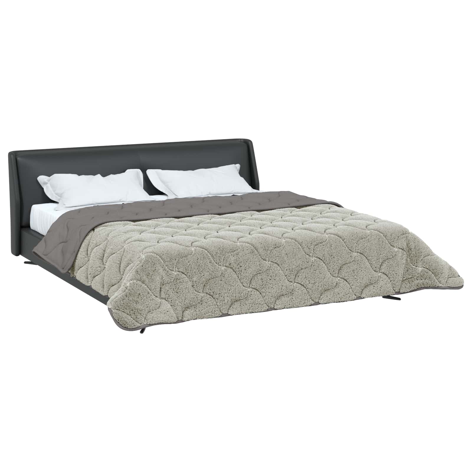 Thumbnail - vidaXL Ganzjahresbettdecke Gepolstert Hellgrau 200 x 220 cm