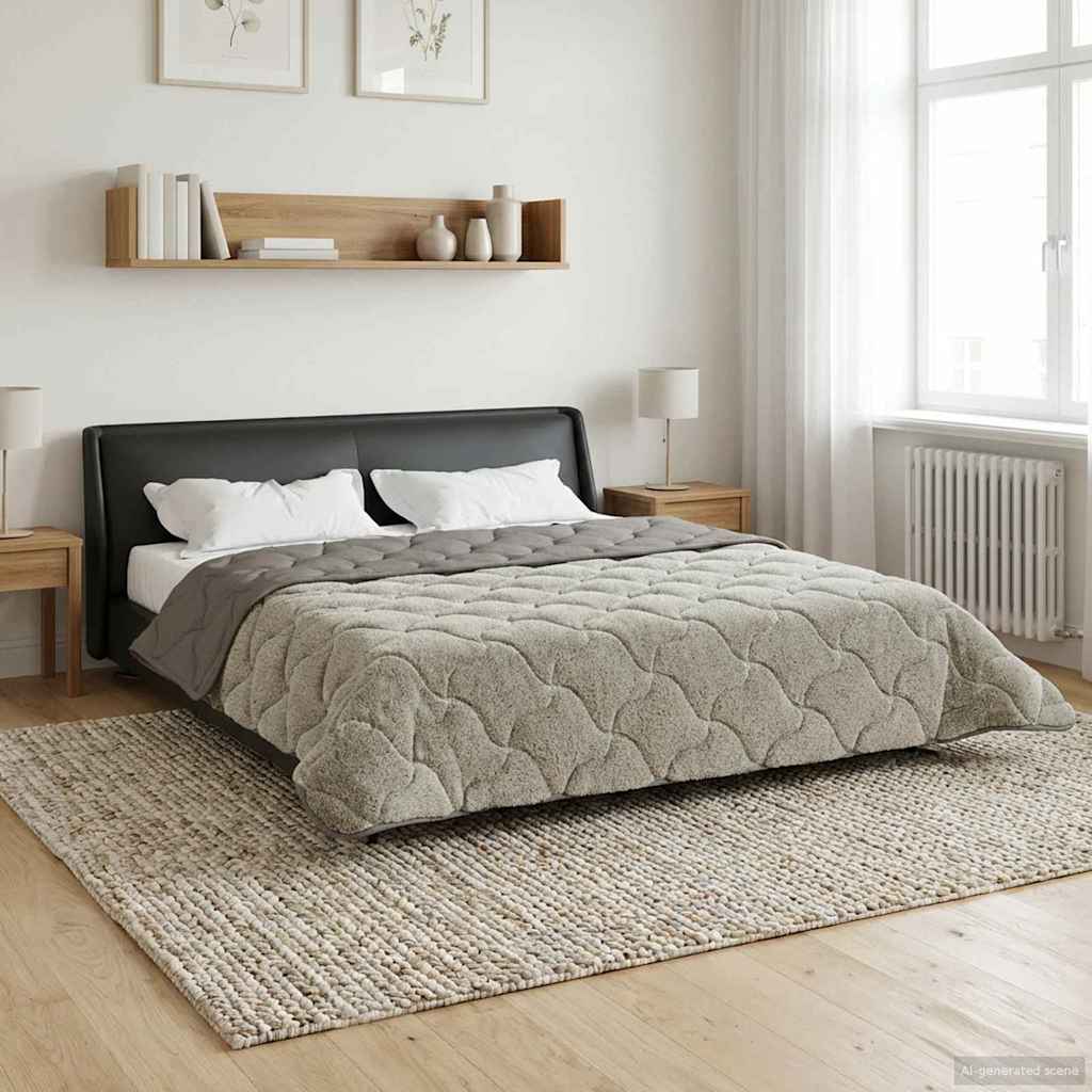 Vol jaar dekbed Gekwilt Lichtgrijs 220 x 240 cm image 4