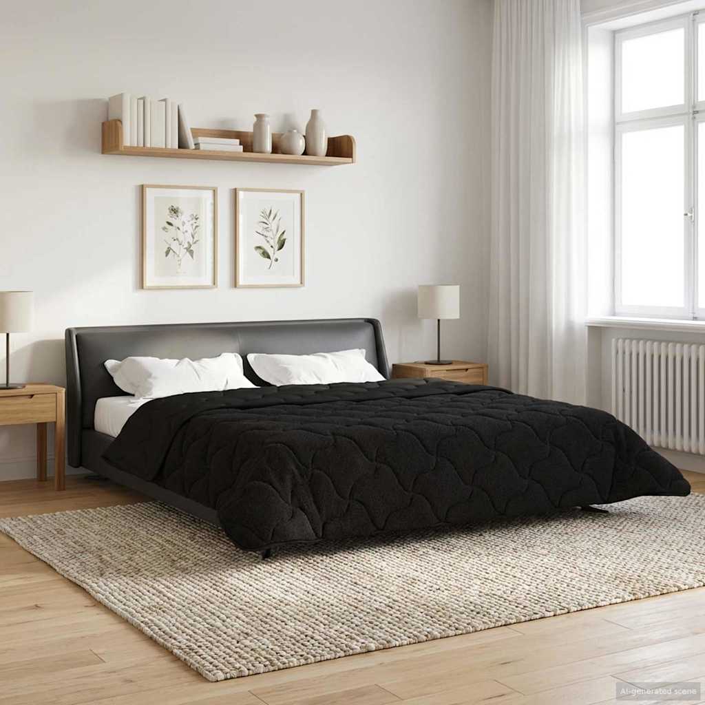 Vol jaar dekbed Zwart 200 x 200 cm Microfiber en Teddy fleece image 4