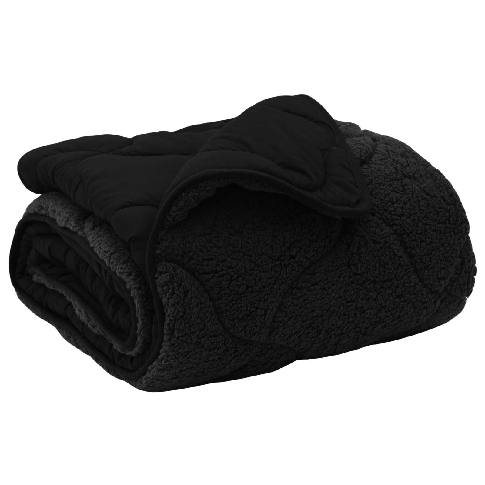 Vol jaar dekbed Zwart 140 x 220 cm Microfiber en Teddy fleece image 2