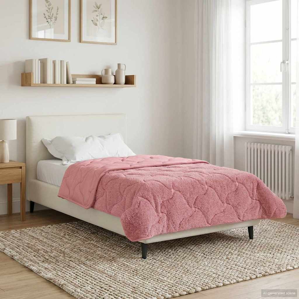Vol jaar dekbed Roze 140 x 220 cm Microfiber en Teddy fleece image 4