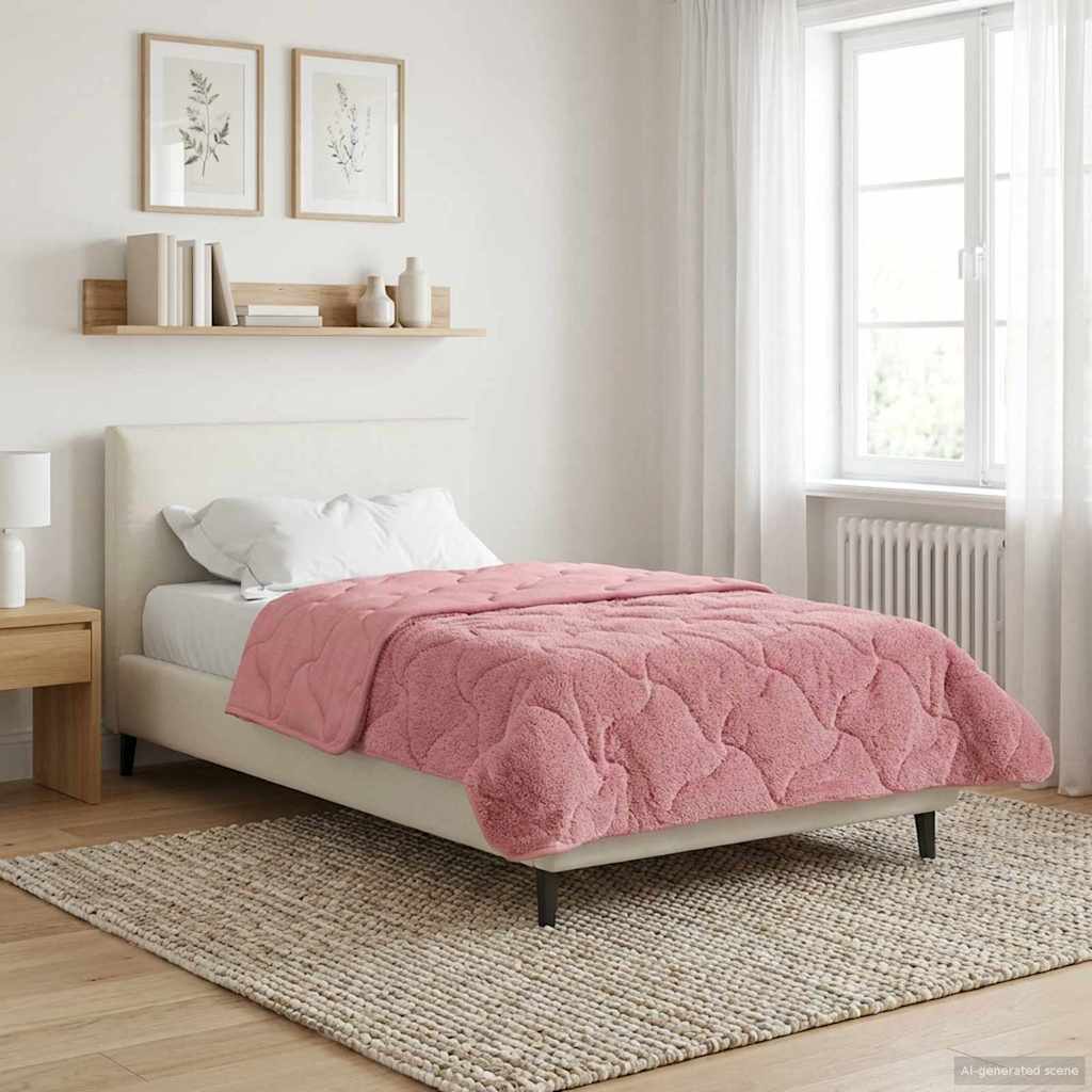 Vol jaar dekbed Roze 155 x 220 cm Microfiber en Teddy fleece image 4