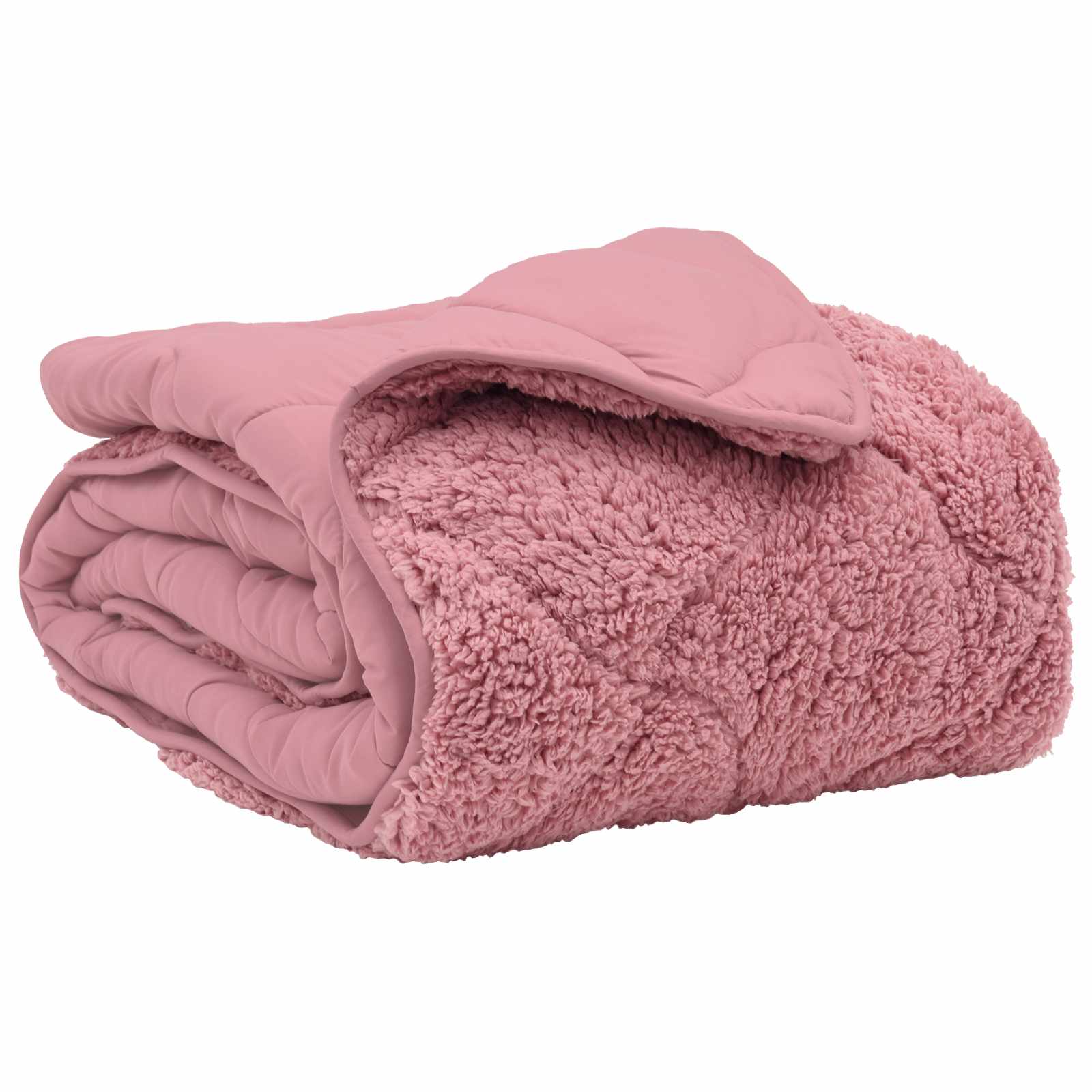 Vol jaar dekbed Roze 200 x 220 cm Microfiber en Teddy fleece image 2
