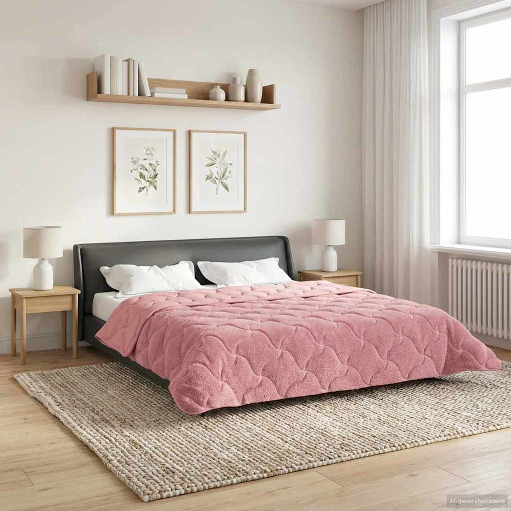 vidaXL Duvet complet pe tot parcursul anului Patos Roz 220 x 240 cm