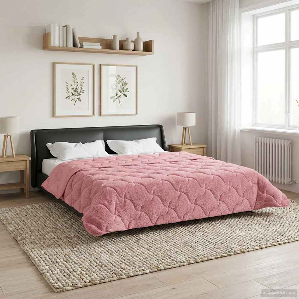 vidaXL Duvet complet pe tot parcursul anului Patos Roz 220 x 260 cm