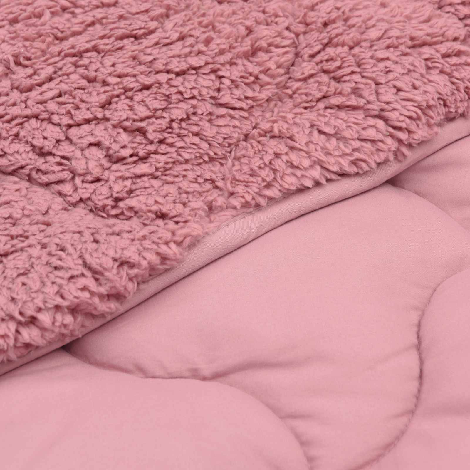 Vol jaar dekbed Roze 240 x 260 cm Microfiber en Teddy fleece image 5