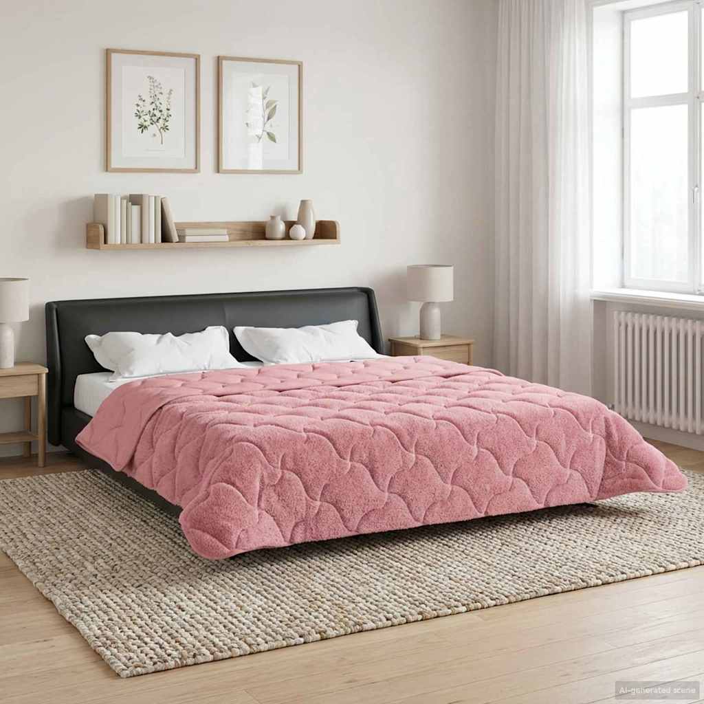 Vol jaar dekbed Roze 240 x 260 cm Microfiber en Teddy fleece image 4