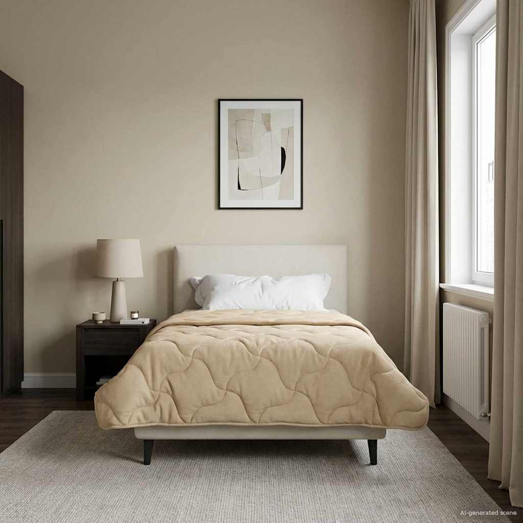 Vol jaar dekbed Crème 140 x 200 cm Microfiber en Teddy fleece image 4