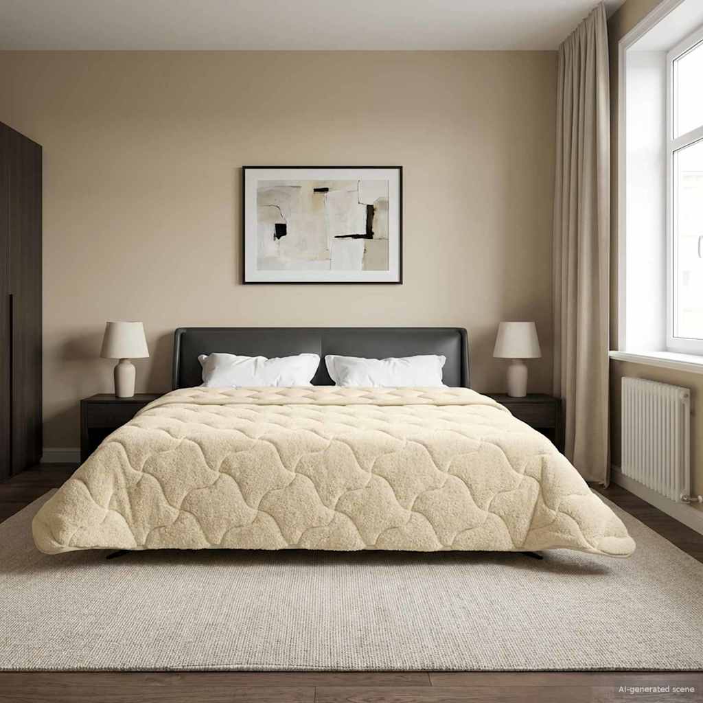 vidaXL Duvet complet pe tot parcursul anului Patos Crem 200 x 240 cm