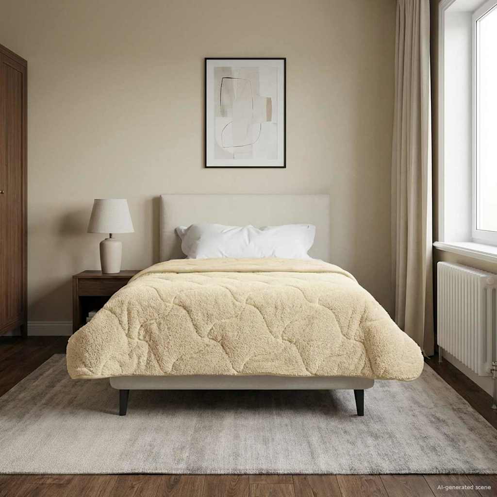 vidaXL Duvet complet pe tot parcursul anului Patos Crem 140 x 220 cm