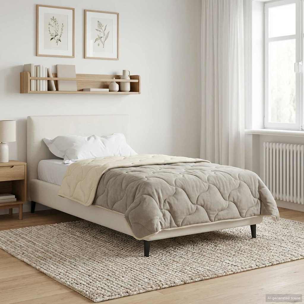 vidaXL Duvet complet pe tot parcursul anului Patos Crem 155 x 220 cm
