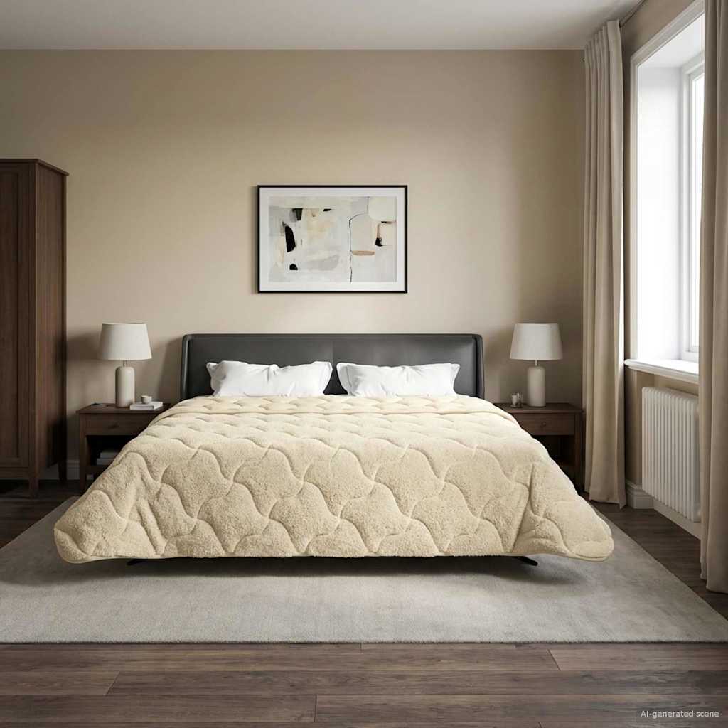 vidaXL Duvet complet pe tot parcursul anului Patos Crem 200 x 220 cm