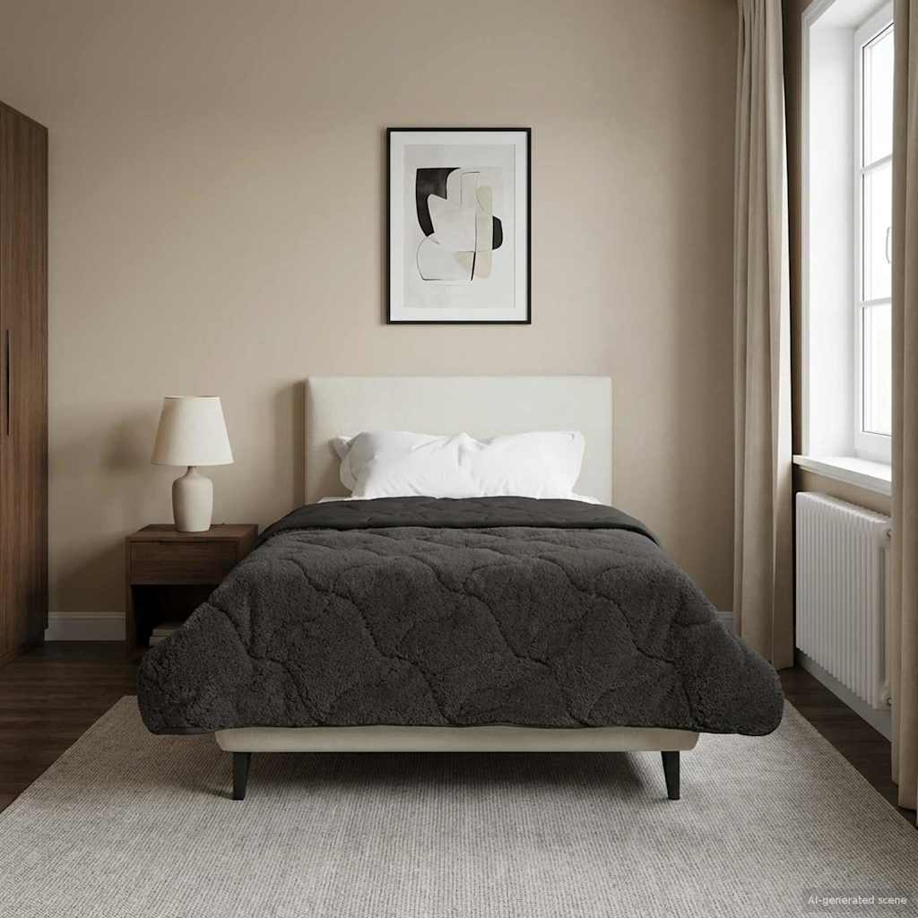 Winter Dekbed Gekwilt Antraciet 140 x 220 cm image 1