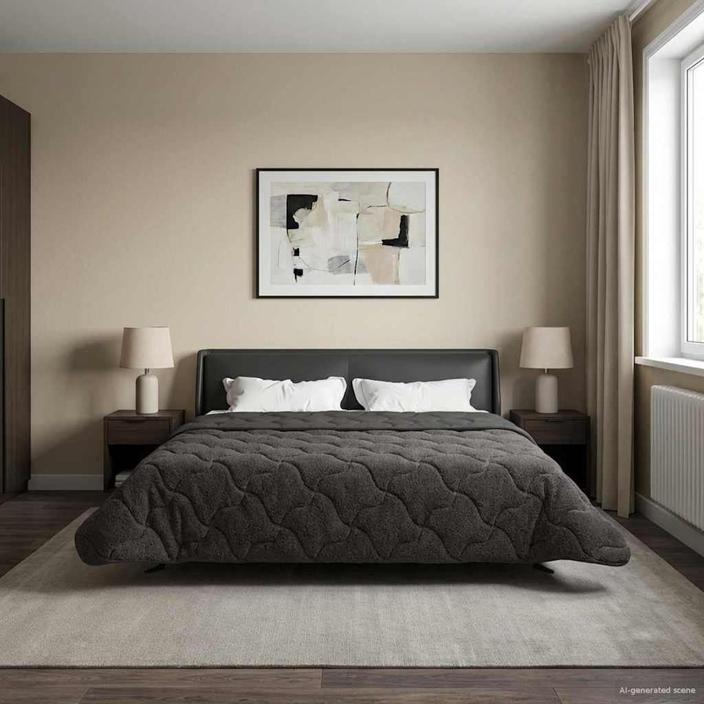 Winter Dekbed Gekwilt Antraciet 200 x 200 cm image 4