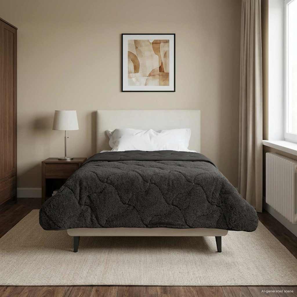 Winter Dekbed Gekwilt Antraciet 135 x 200 cm image 1