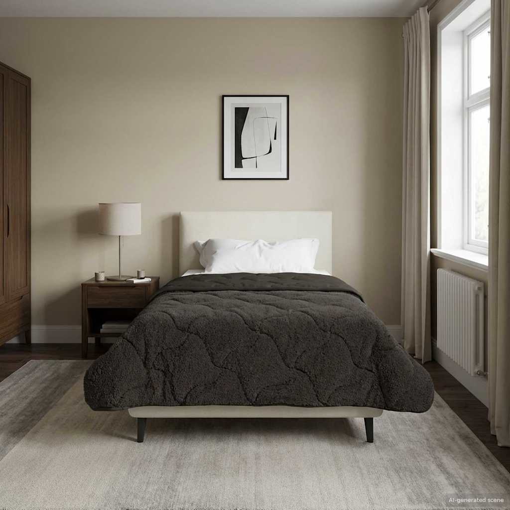 Winter Dekbed Gekwilt Antraciet 155 x 220 cm image 4