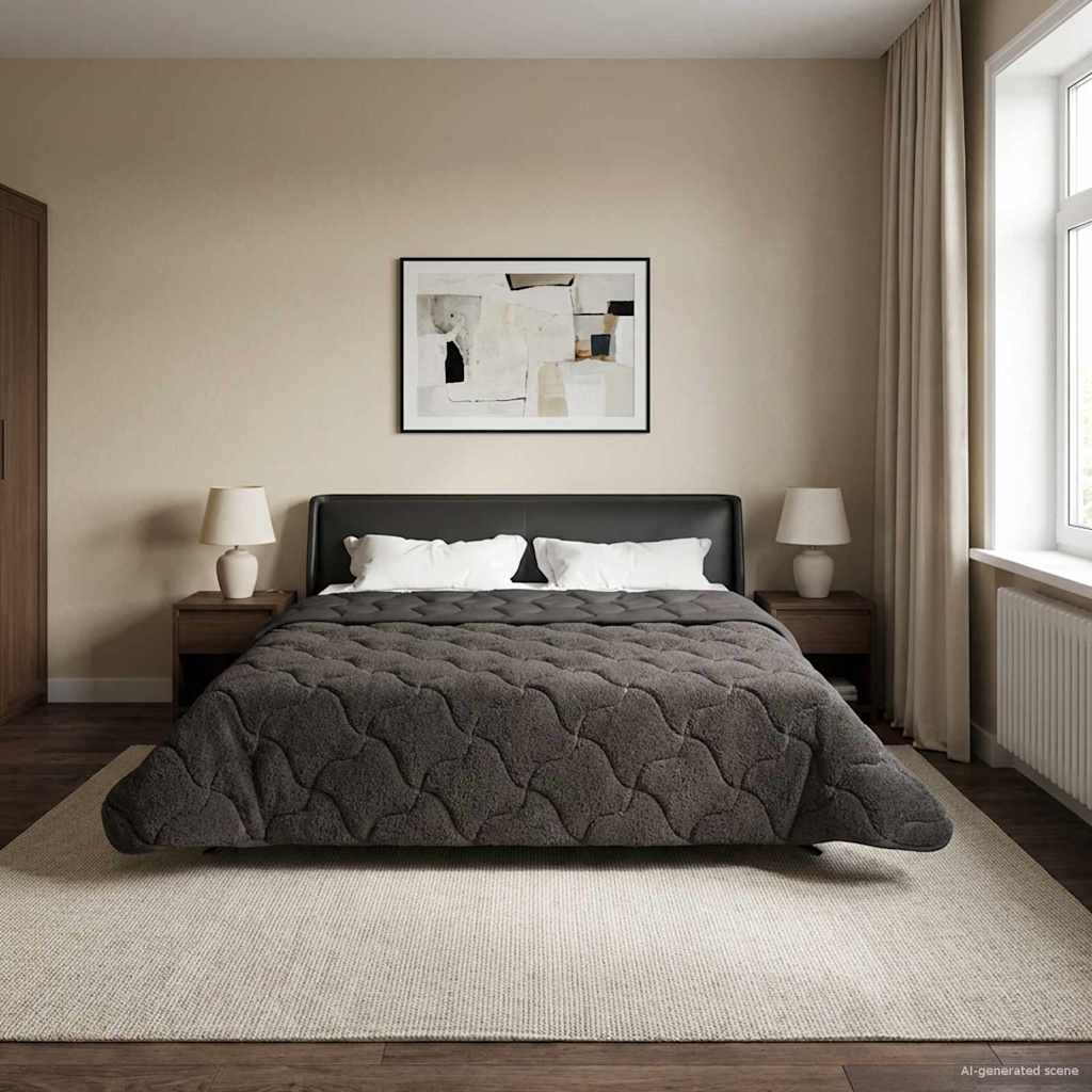 Winter Dekbed Gekwilt Antraciet 220 x 240 cm image 1