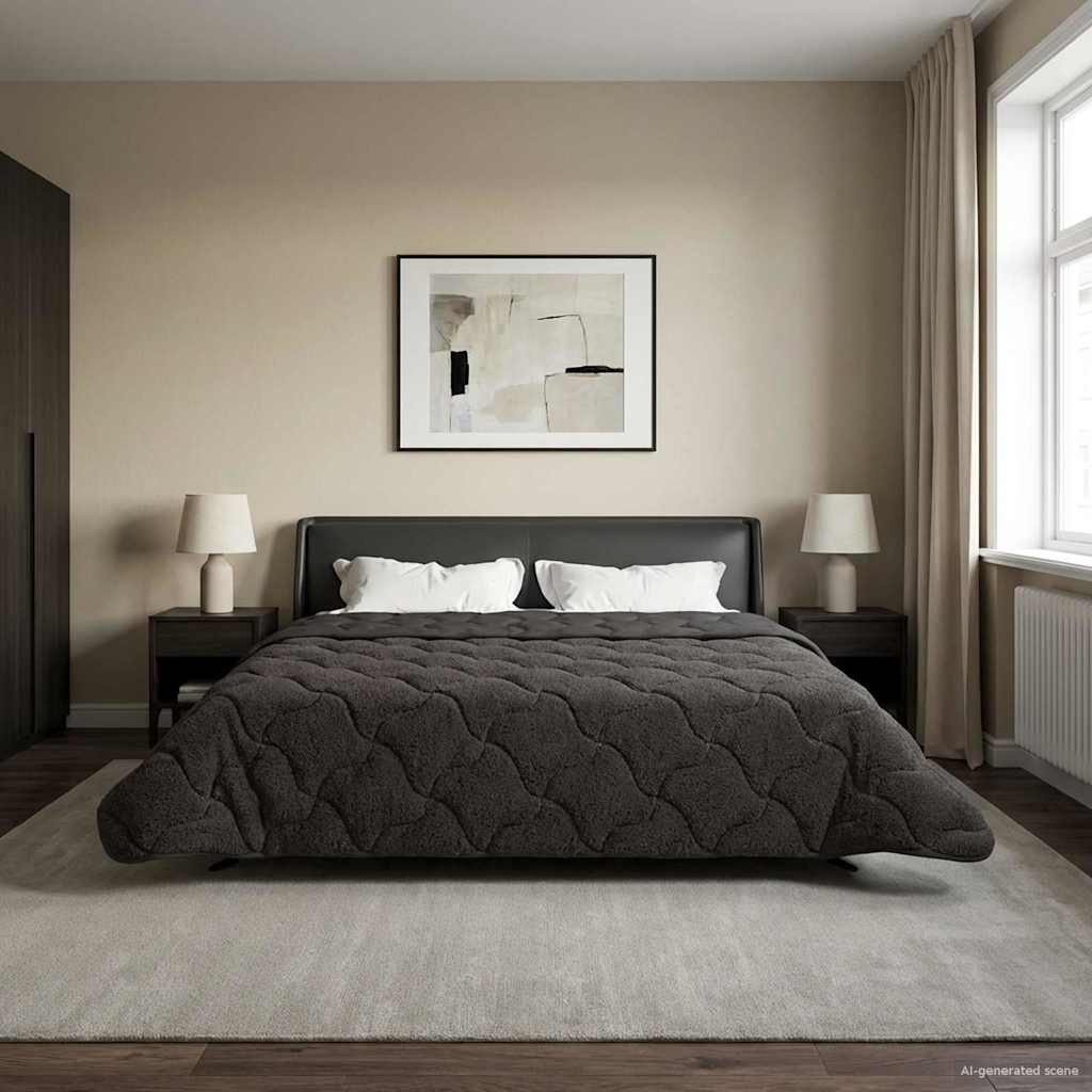 Winter Dekbed Gekwilt Antraciet 220 x 260 cm image 4