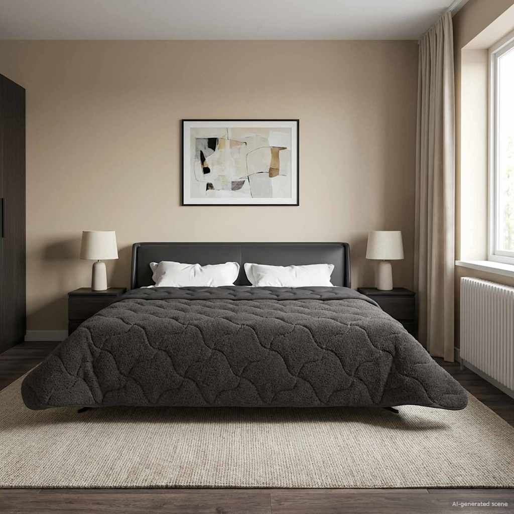 vidaXL Duvet de iarnă Patos Antracit 240 x 260 cm