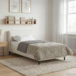 Zimska posteljnina Šonerisan Svetlo siva 155 x 200 cm