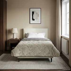 Zimska posteljnina Šonerisan Svetlo siva 135 x 200 cm