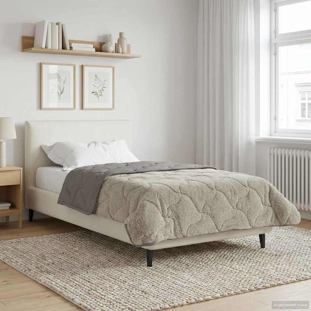 Winter Dekbed Gekwilt Lichtgrijs 140 x 220 cm image 1