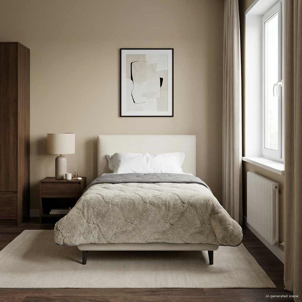 Winter Dekbed Gekwilt Lichtgrijs 140 x 220 cm image 4