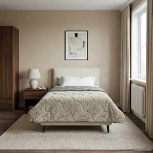 Zimska posteljnina Šonerisan Svetlo siva 155 x 220 cm