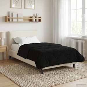 Zimní přikrývka Černá 140 x 220 cm Mikrovlákno a teddy fleece - obrázek 4