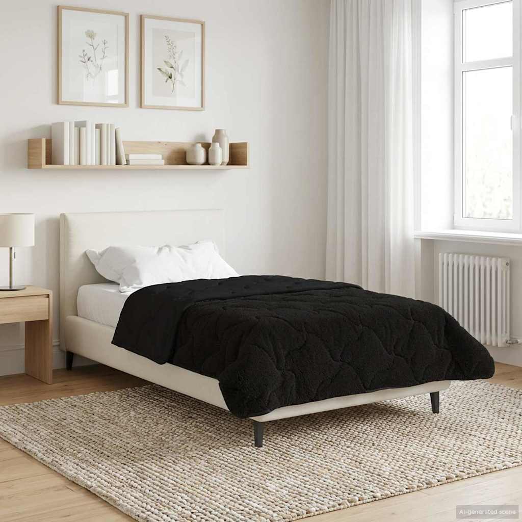 vidaXL Vinter dyne 155 x 200 cm Vinter Sort Åndbar