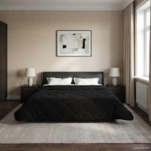 Zimní přikrývka Černá 200 x 240 cm Mikrovlákno a teddy fleece - obrázek 4
